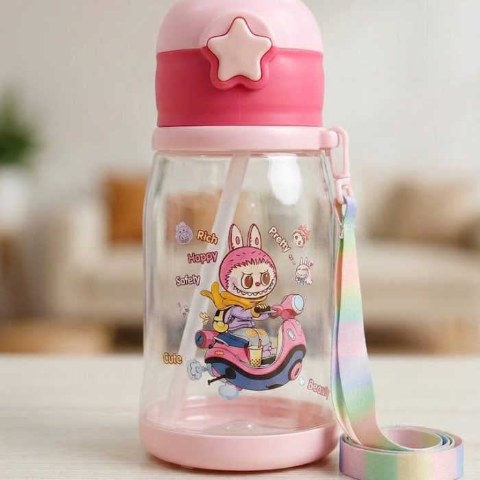 Kids Water Bottle with Straw Cup