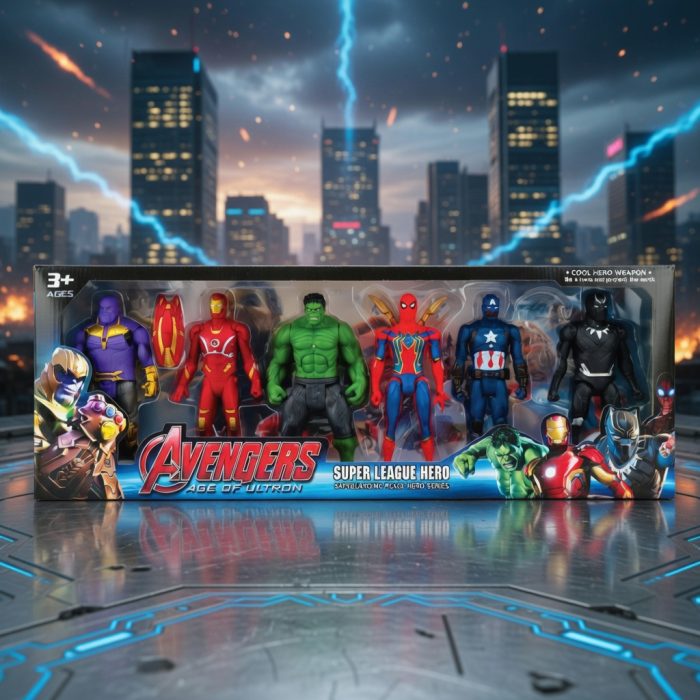 Avengers "Super League Hero" Action Figure Set (6-Pack)