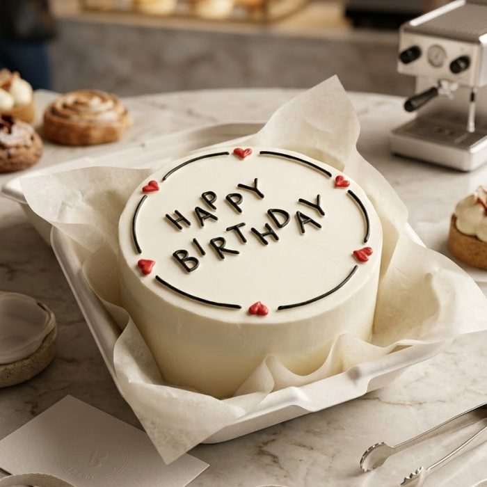 The Minimalist Chocolate Birthday Bento Cake