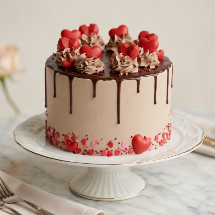 The Truffle Heart Love Cake Chocolate