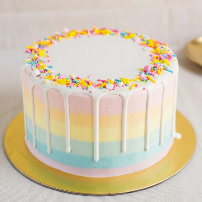The Pastel Horizon Dream Birthday Ribbon Cake