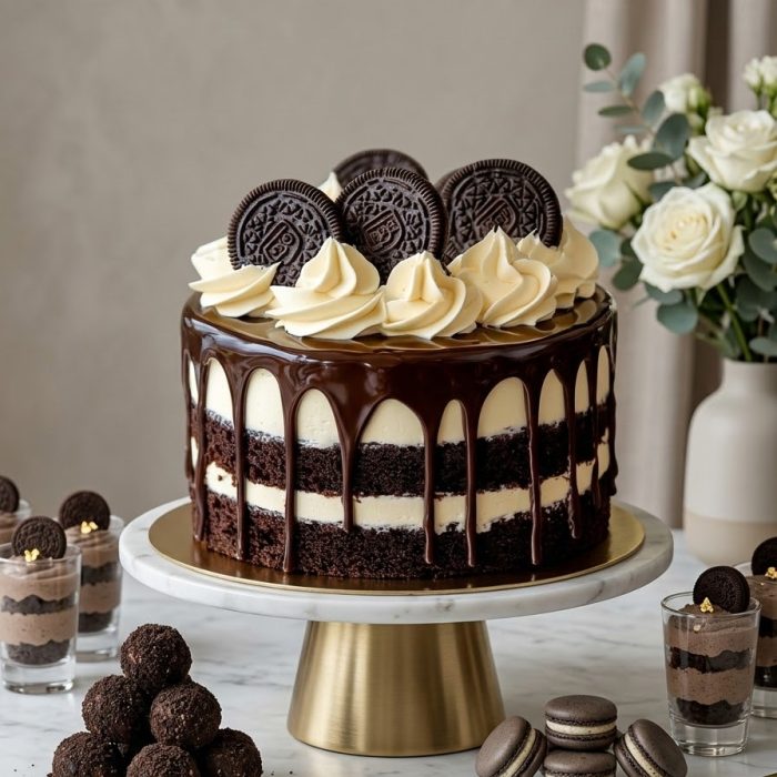 The Velvet Oreo Drip Chocolate Cake
