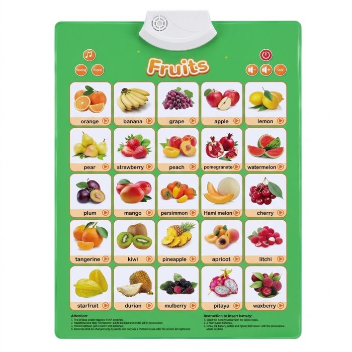 Interactive Talking Educational Poster - Fruits