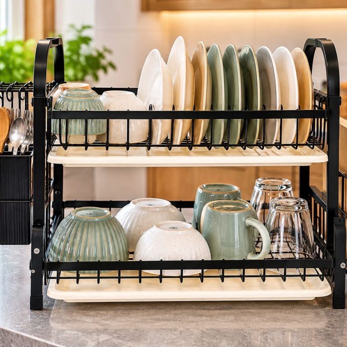 2 Layer Kitchen Dish Drying Rack